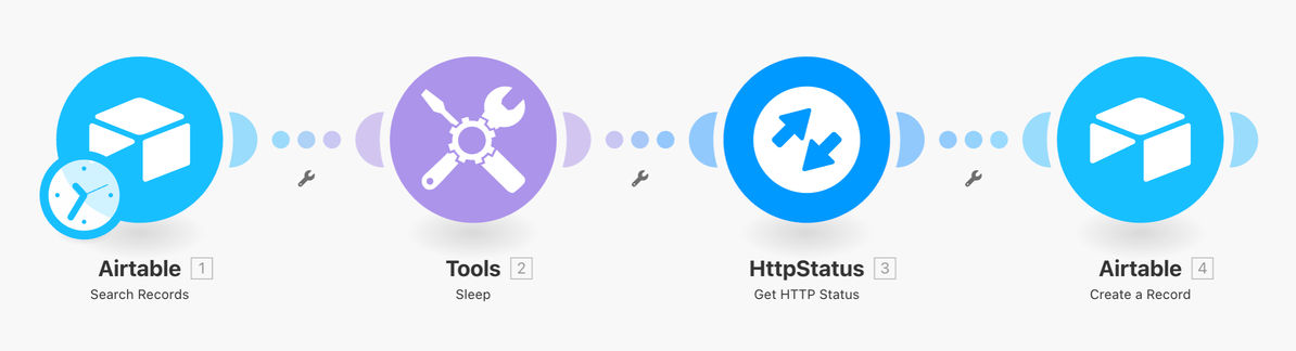 Make scenario: Airtable and HttpStatus