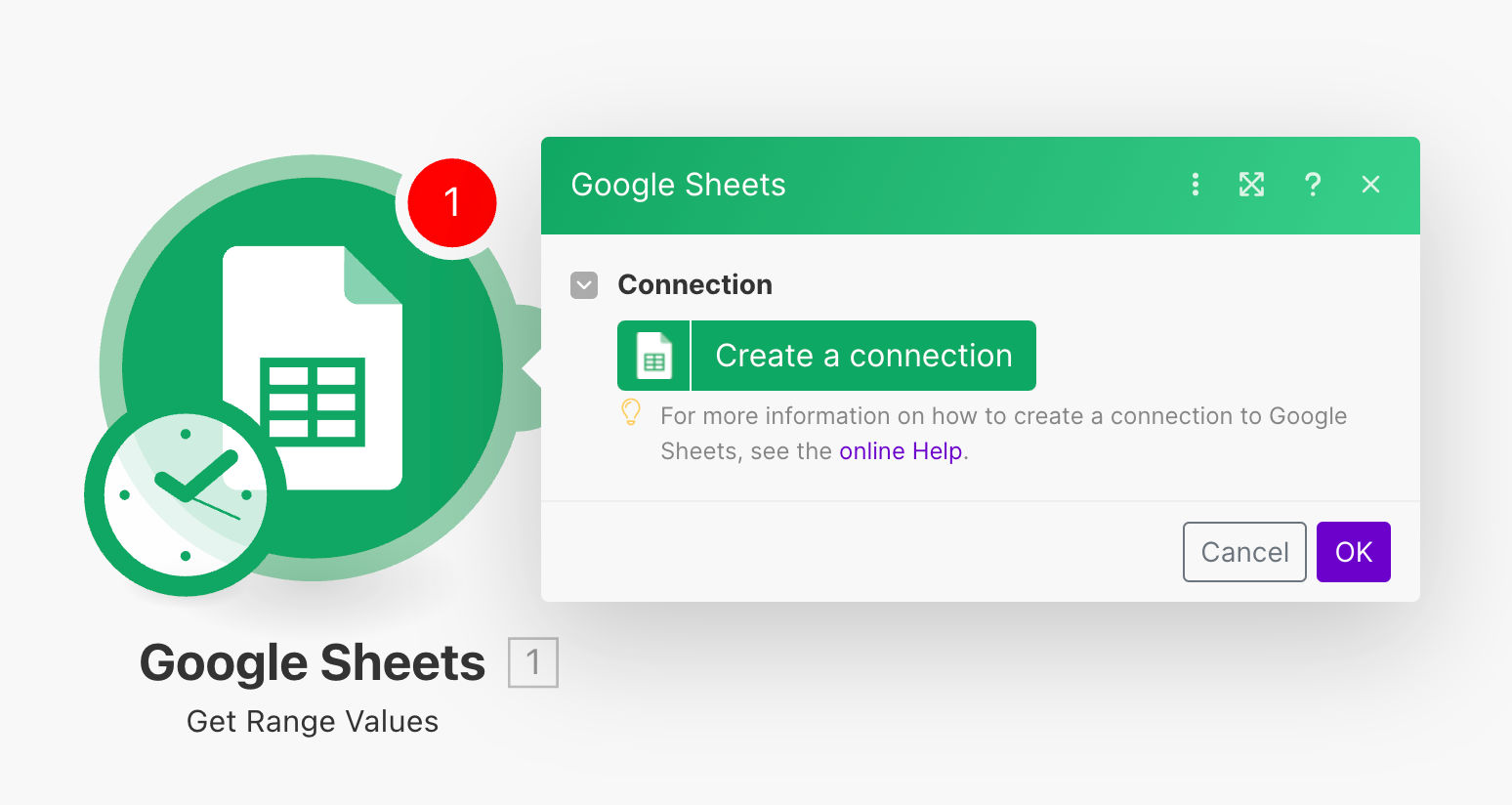 Connect to Google Sheets from Make