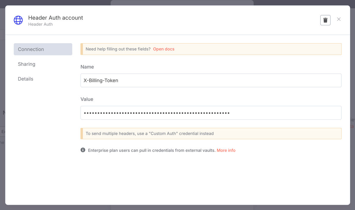 Credentials to connect with HttpStatus API