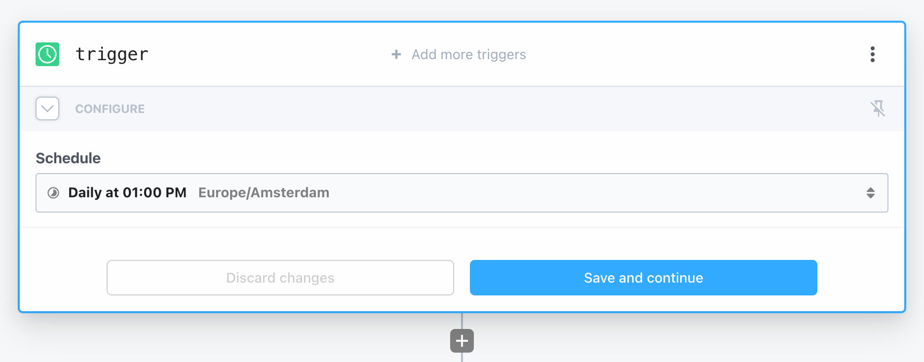 Configure trigger step
