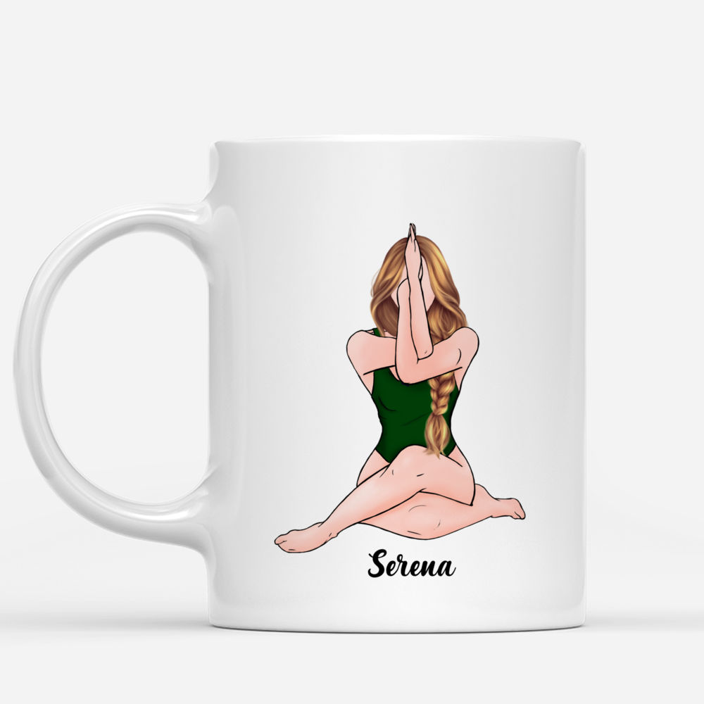 Yoga Mug - I'm Mostly Peace, Love and Light And A Little Go F Yourself (3) - Personalized Mug_1