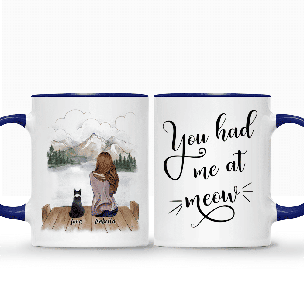 Girl and Cats - You had me at meow. - Personalized Mug_3