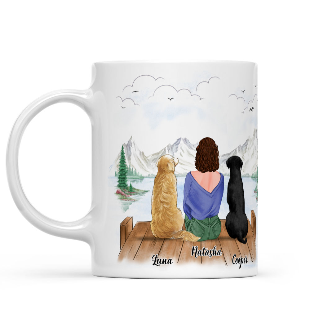 Girl & Dogs - Forever In My Heart V1 - Fullprint BG1 - Personalized Mug_2