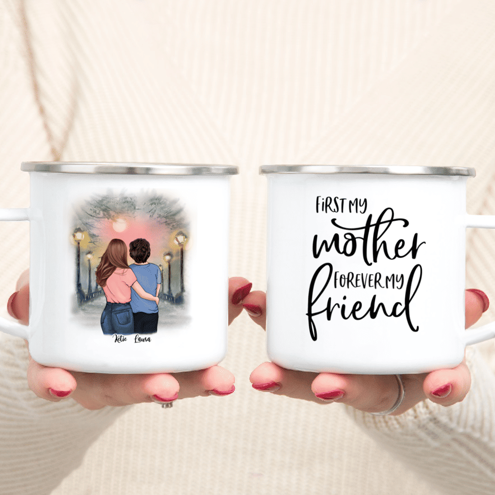 Daughter Mother Custom Family Mug - First My Mother, Forever My Friend