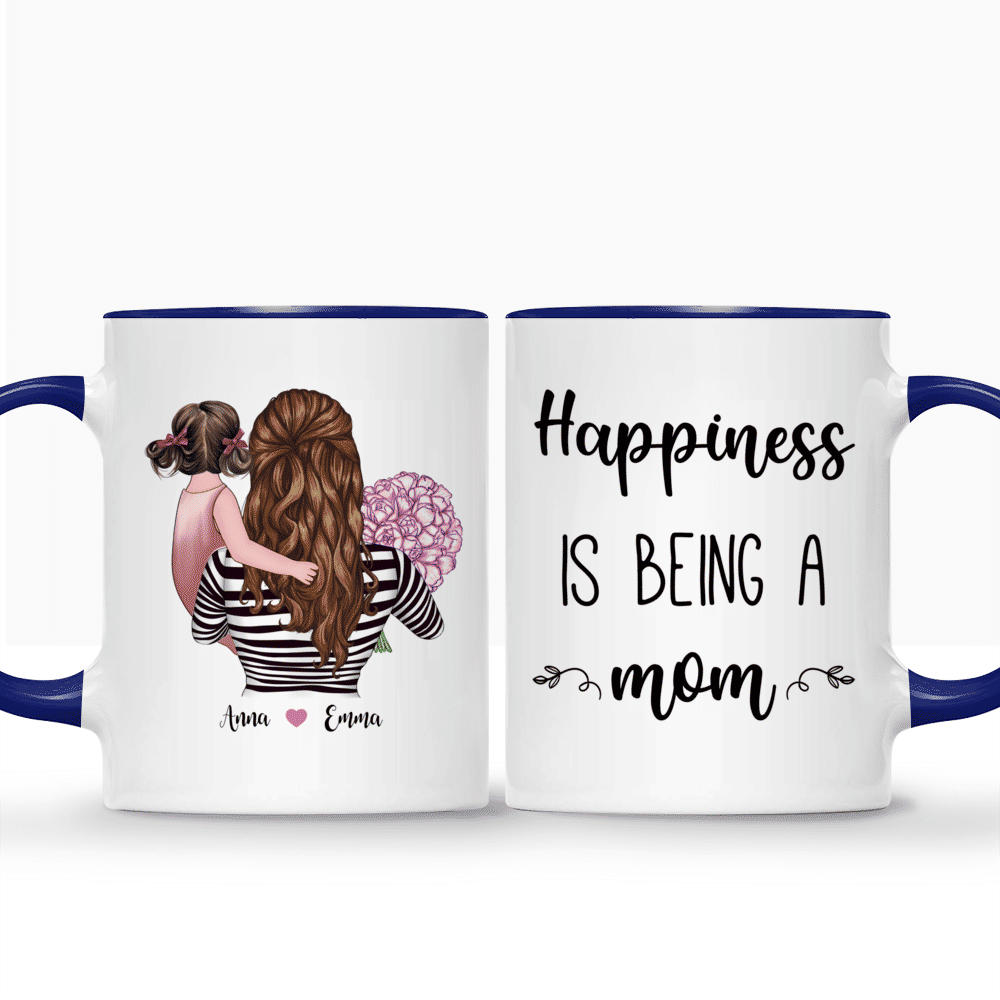 Personalized Family Mug - Mother & Kids Happiness Is Being A Mom_3