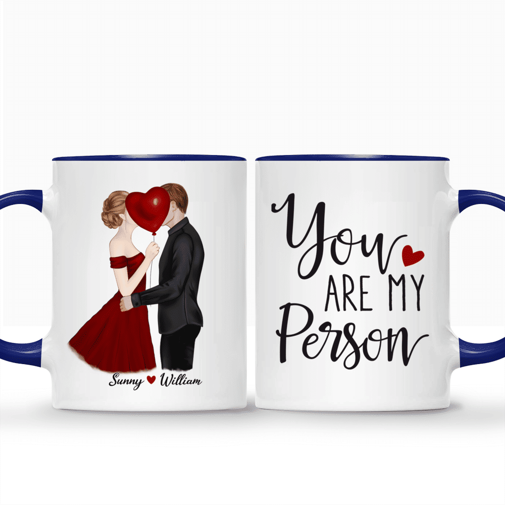 Kissing Couple 3 - You Are My Person - Couple Mug, Valentine Mug, Valentine's Day Gifts, Gifts For Her, Him - Personalized Mug_3