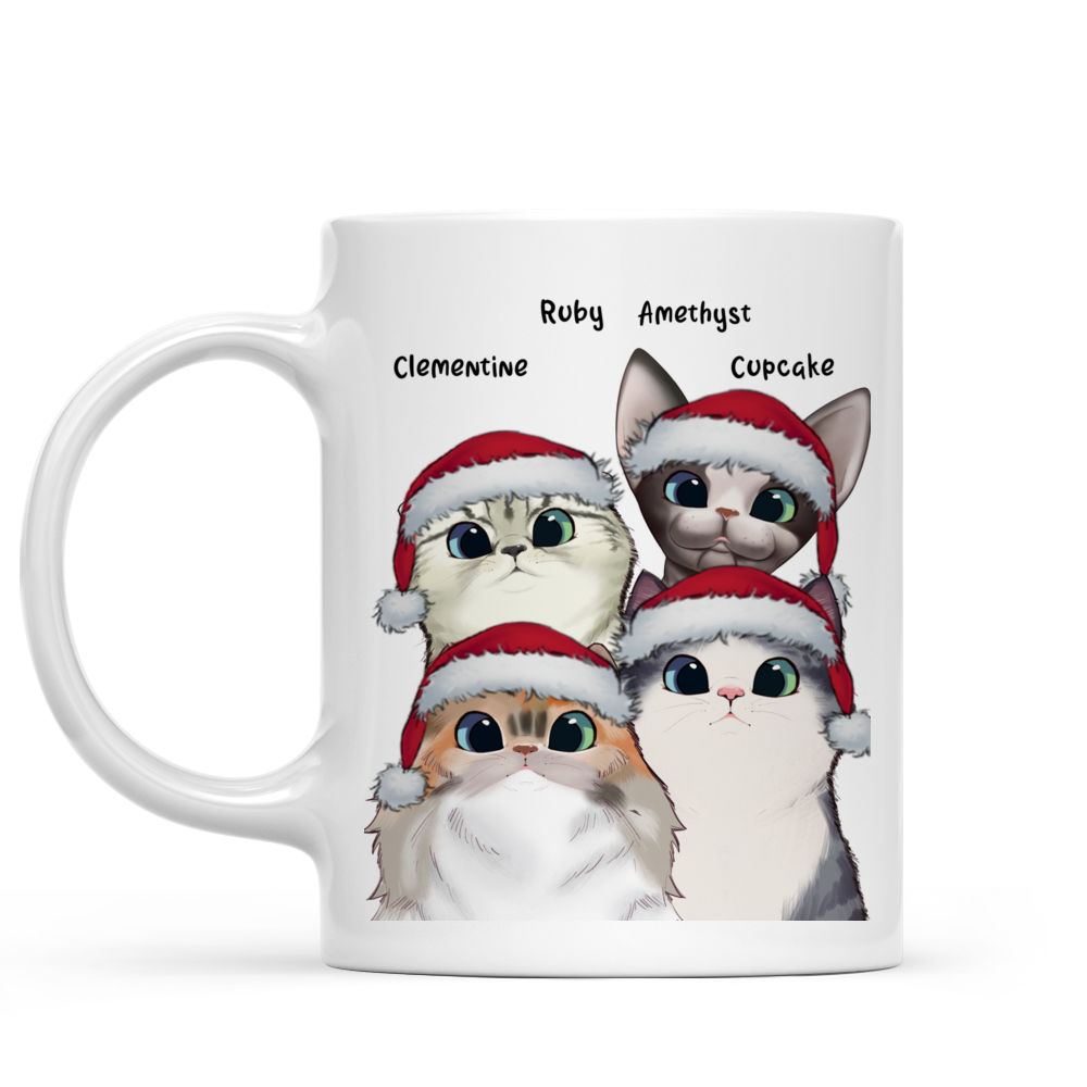 Christmas Cats - Cats are my favorite people - Personalized Mug_1