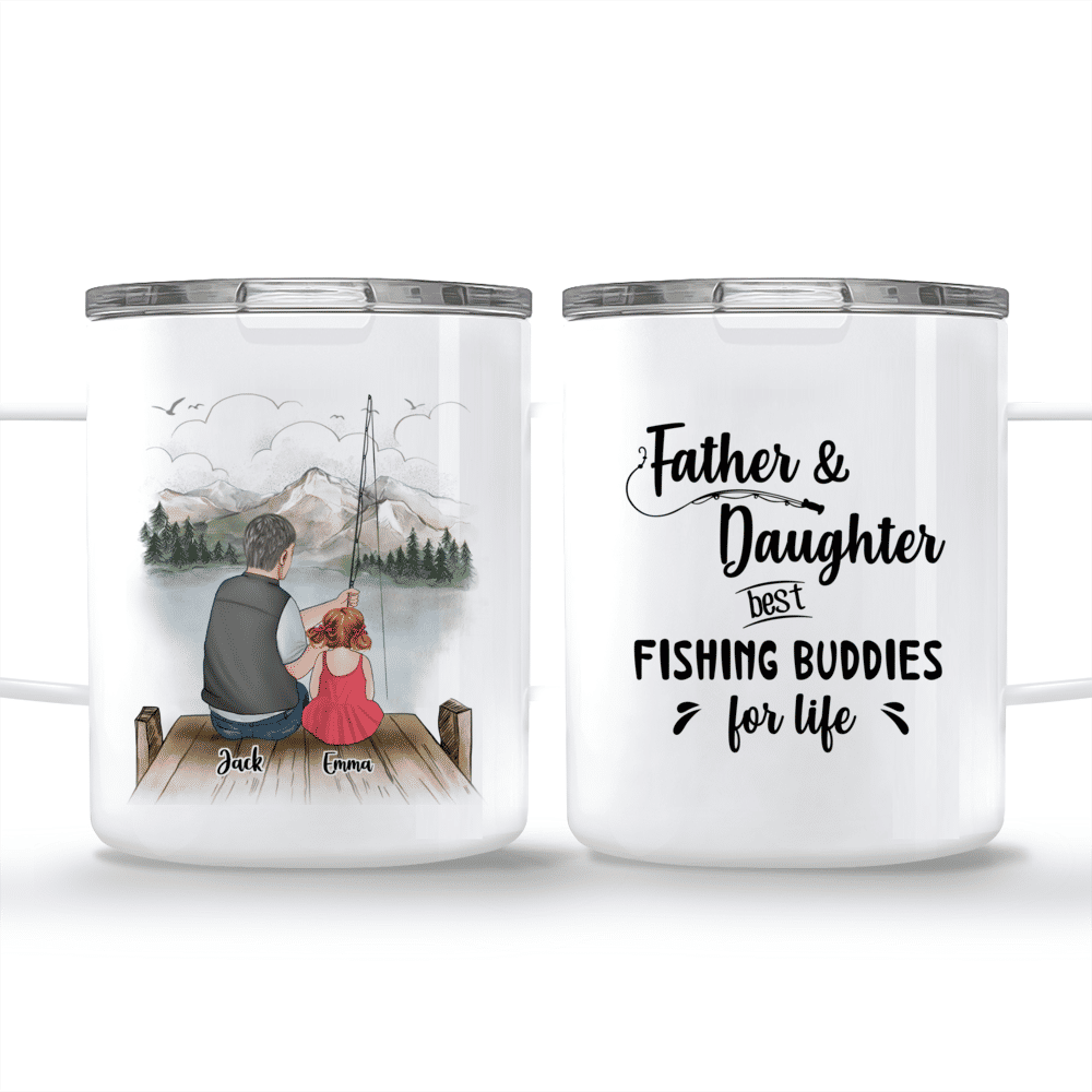 Gossby | Father & Daughter Personalized Mugs - Best Fishing Buddies For Life_3