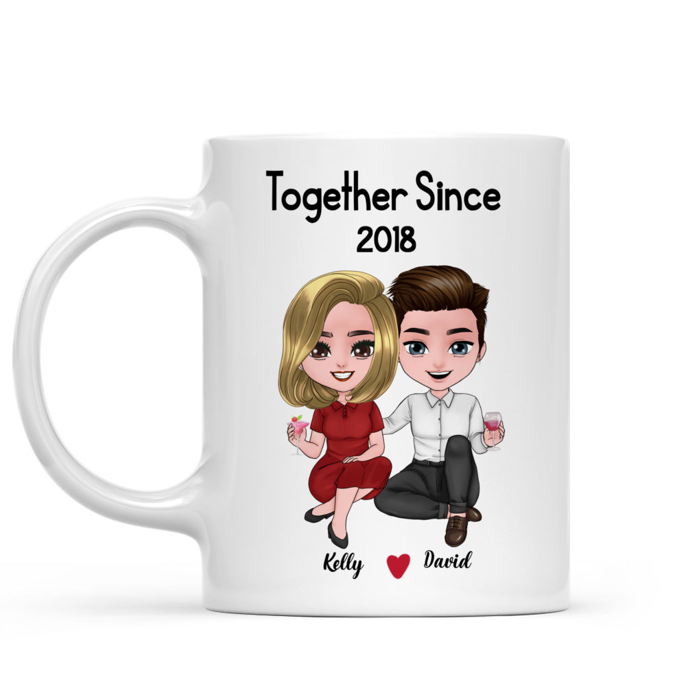 Couple Mug - Together since ...Valentine's Day Gifts, Couple Gifts, Gifts For Her, Him, Boyfriend, Girlfriend - Personalized Mug_1