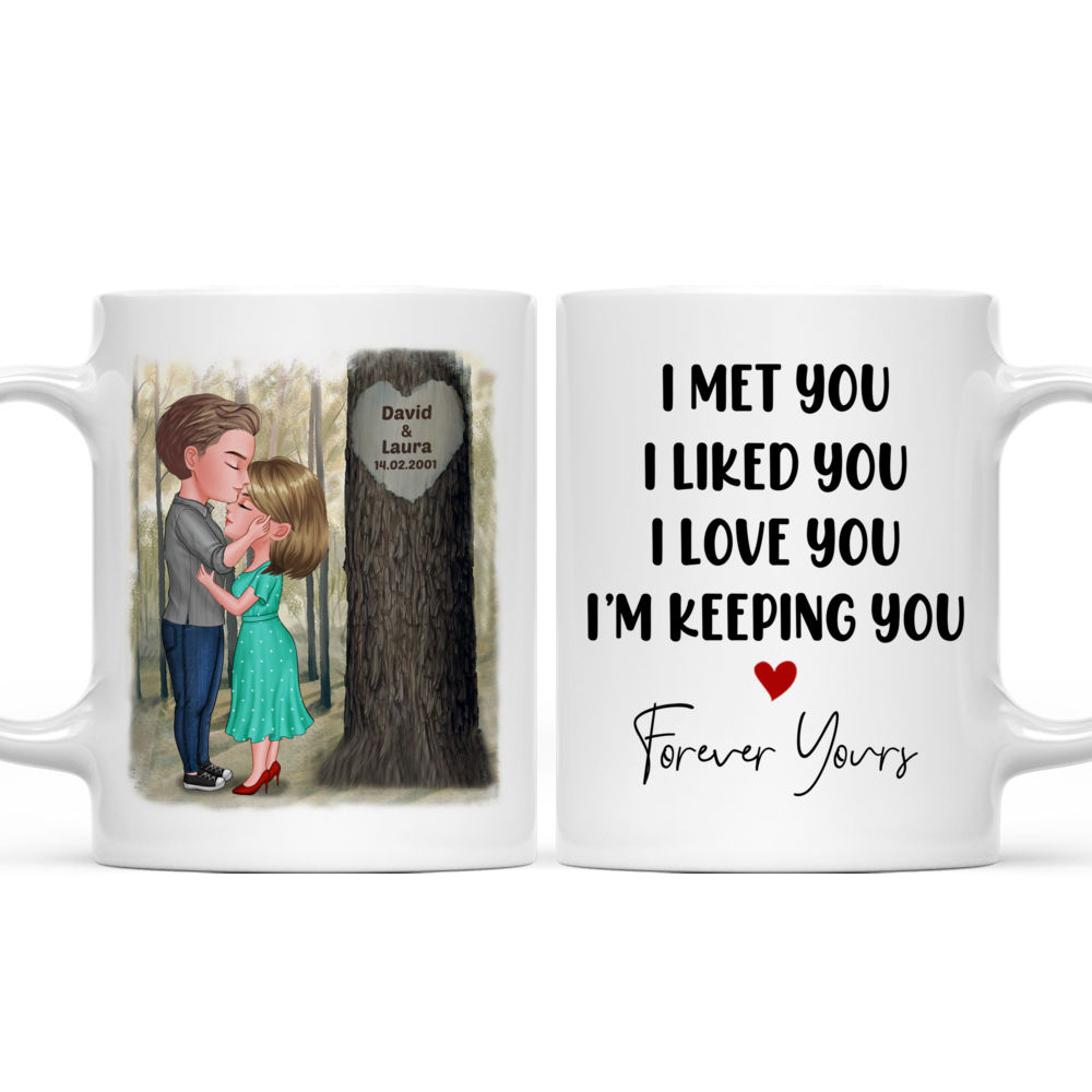 Couple Mug - I Met You, I Liked You, I Love You, I'm Keeping You - Valentine's Day Gifts, Couple Gifts - Personalized Mug_4