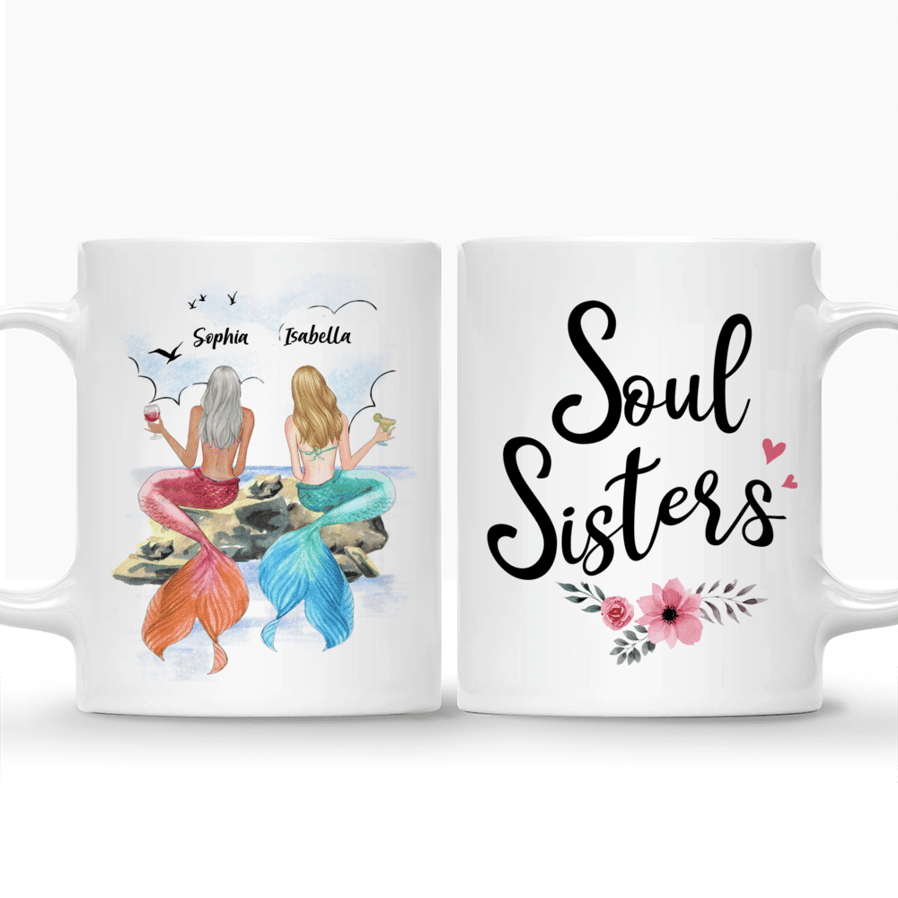 Best Friend Mermaid Girls - Soul sisters - Personalized Mug_3