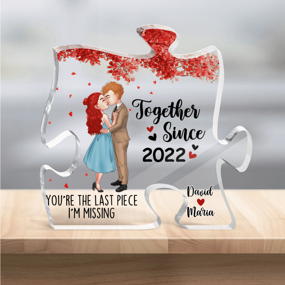 Couple Plaque - Together since... - Custom Gift for couple - Personalized Desktop_1
