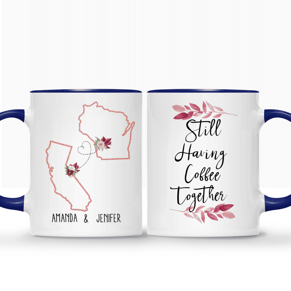 Topic - Personalized Mug -  Long Distance - Still Having Coffee Together - Personalized Mug_3