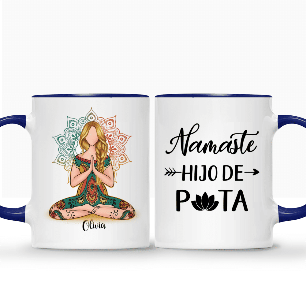 Yoga Mug - Namaste Hijo De Puta (3 Sizes) - Personalized Mug_3