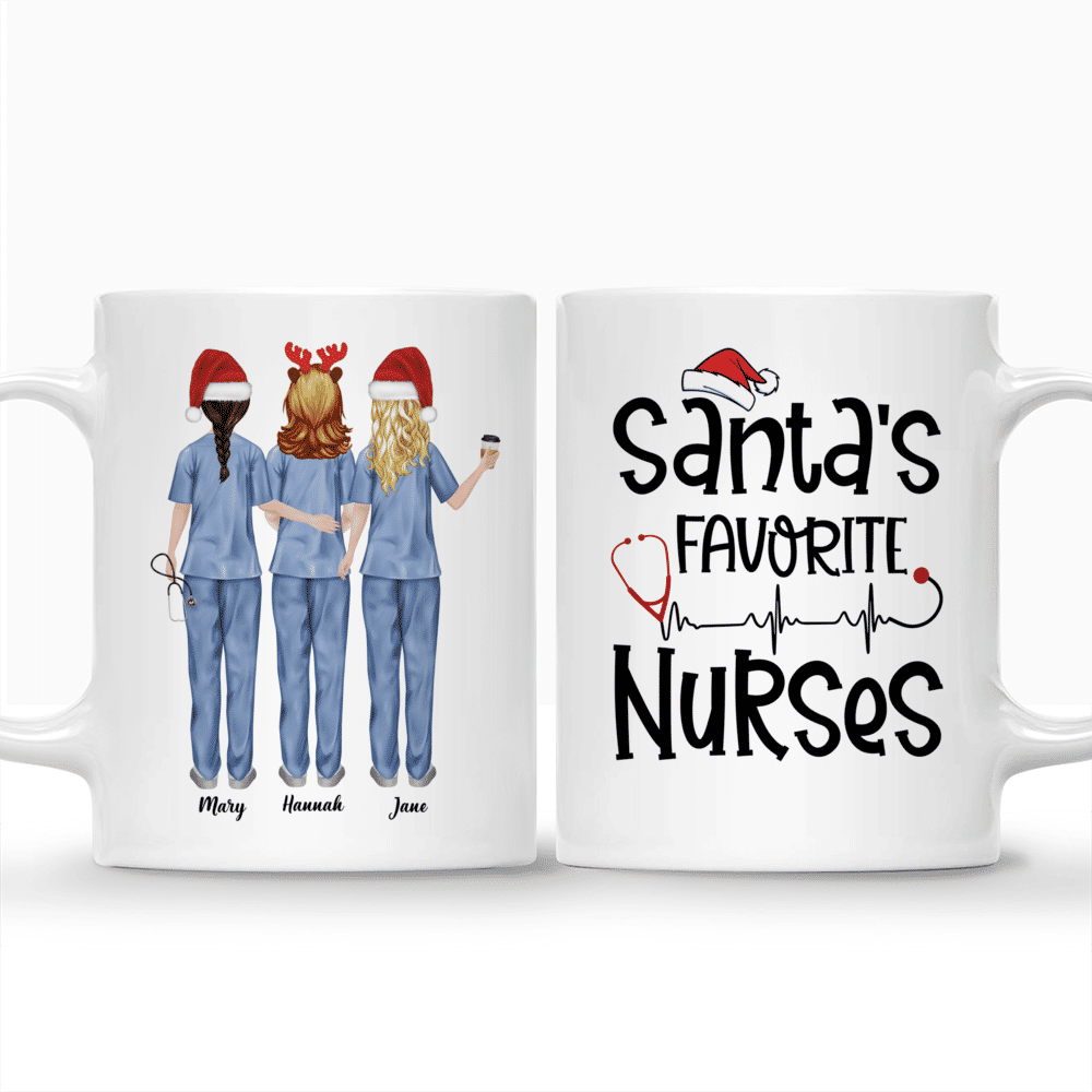 Up to 5 Nurses - Santa's Favorite Nurses - Personalized Mug_3