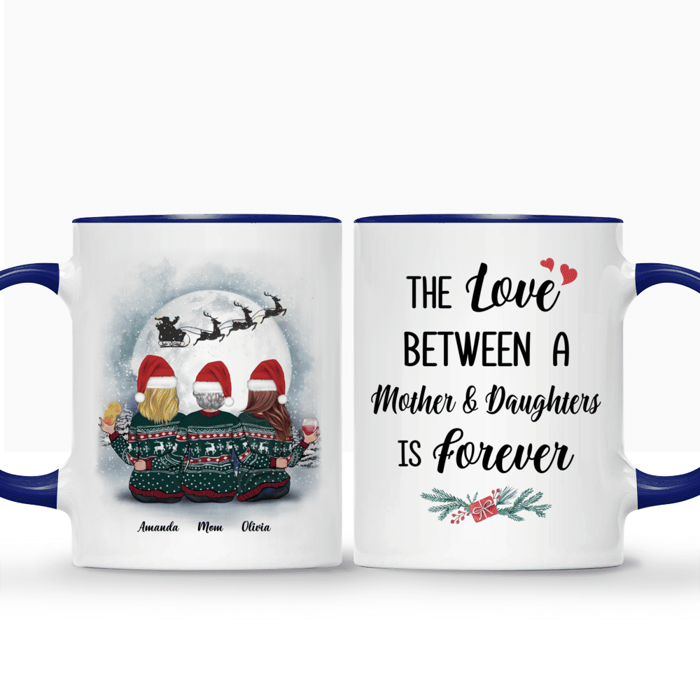 Christmas Moon - The Love Between A Mother And Daughters Is Forever (2) - Personalized Mug_3
