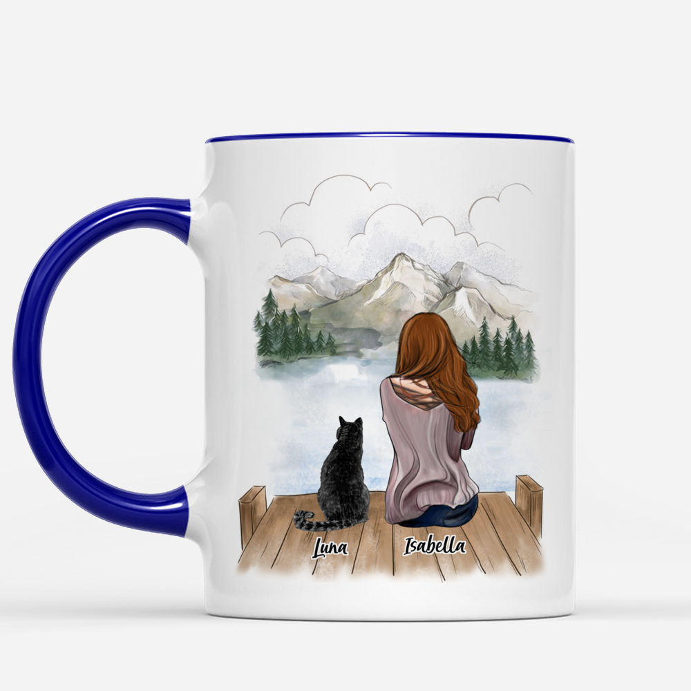 Personalized Girls & Cat Mug - Life Is Better With Cats | Gossby_1