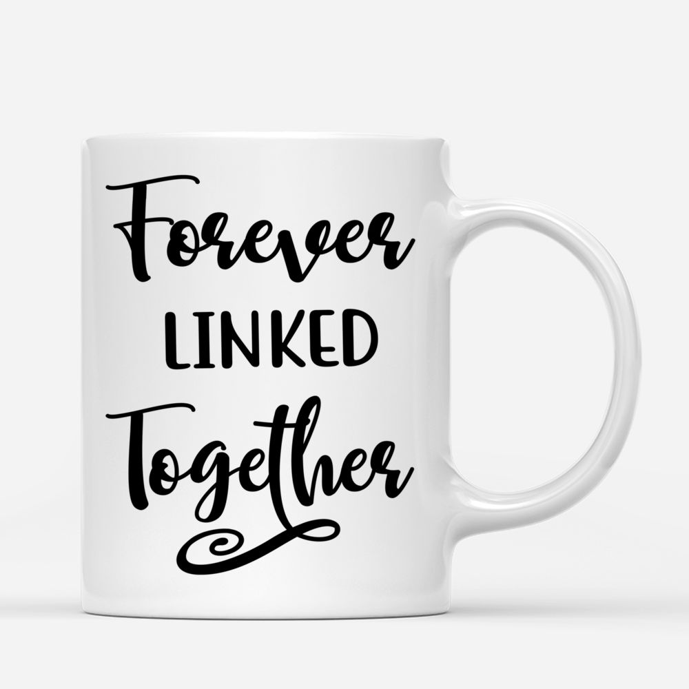 Girl and Dogs - Forever Linked Together- Love 2 - Personalized Mug_2