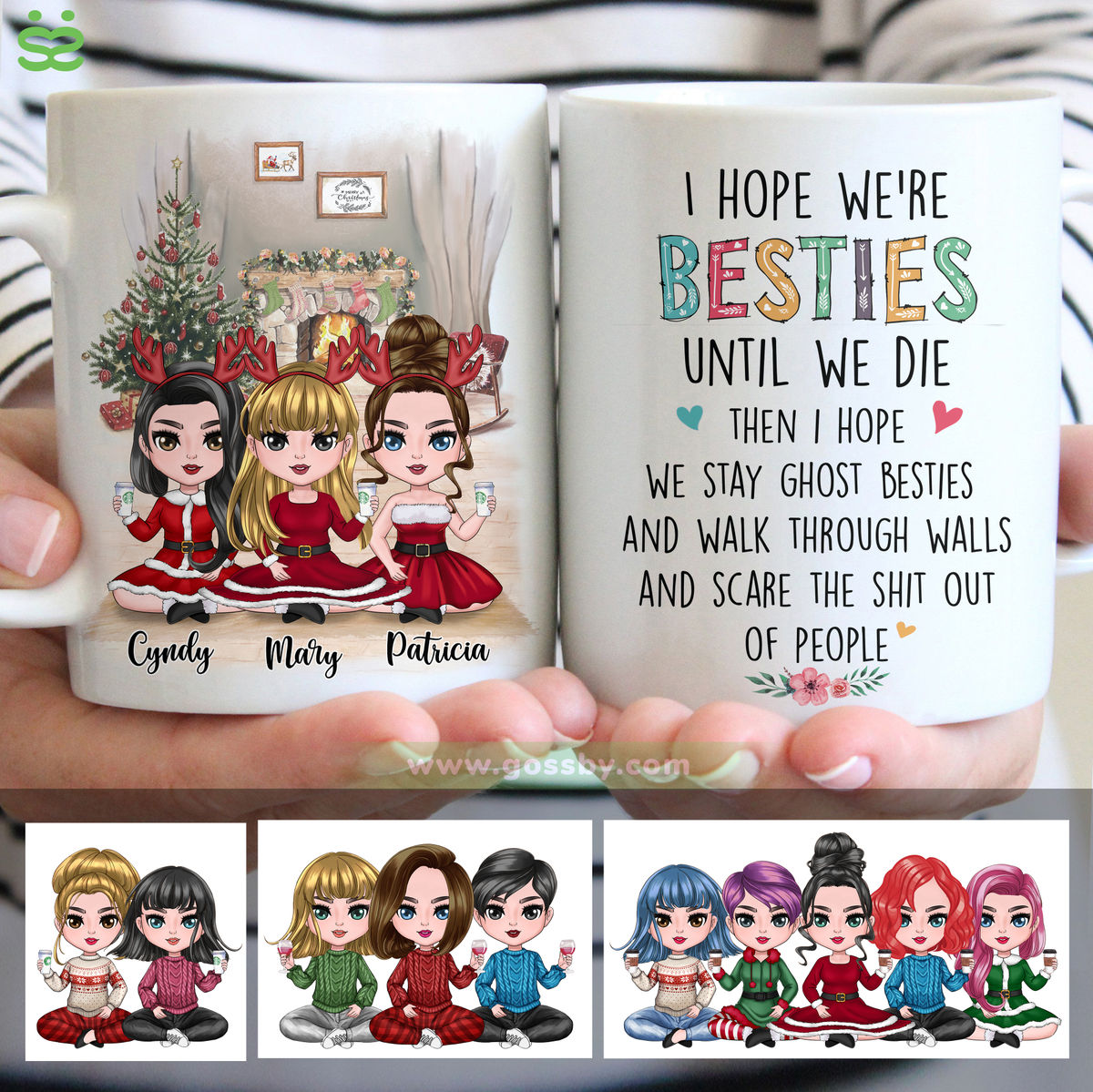 Up to 6 Girls - I Hope We're Besties Until We Die (9575) - Personalized Mug
