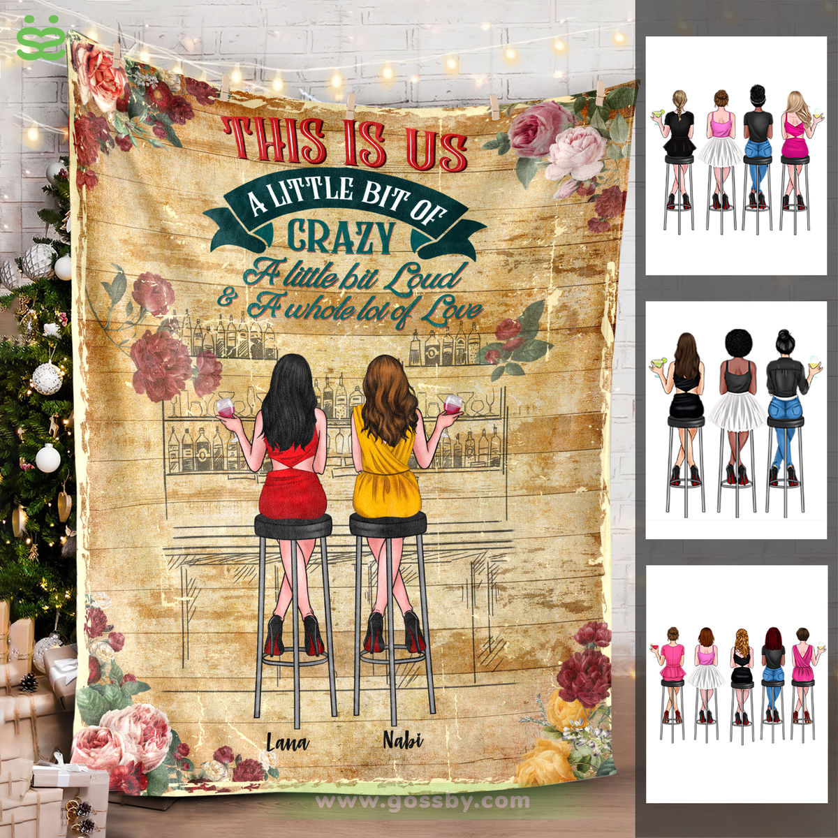 Friends Blanket - This Is Us, A Little Bit Of Crazy, A Little Bit Loud And A Whole Lot Of Love - Personalized Blanket_1