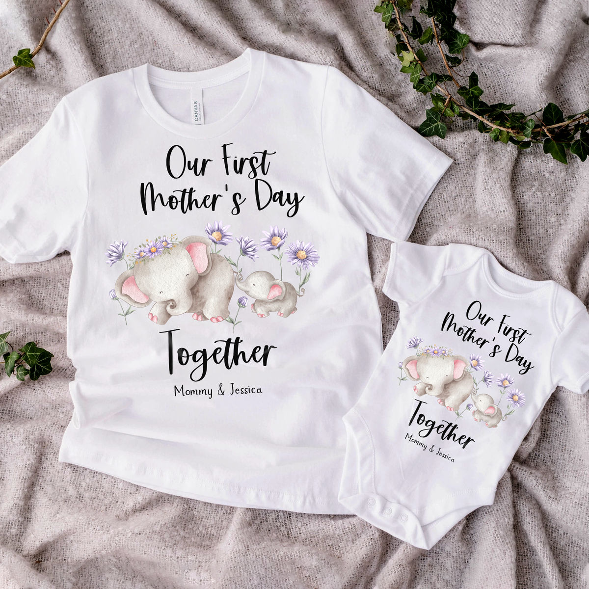 Custom Baby Onesies - First Mother's Day Together (27798) - Personalized Onesie_5