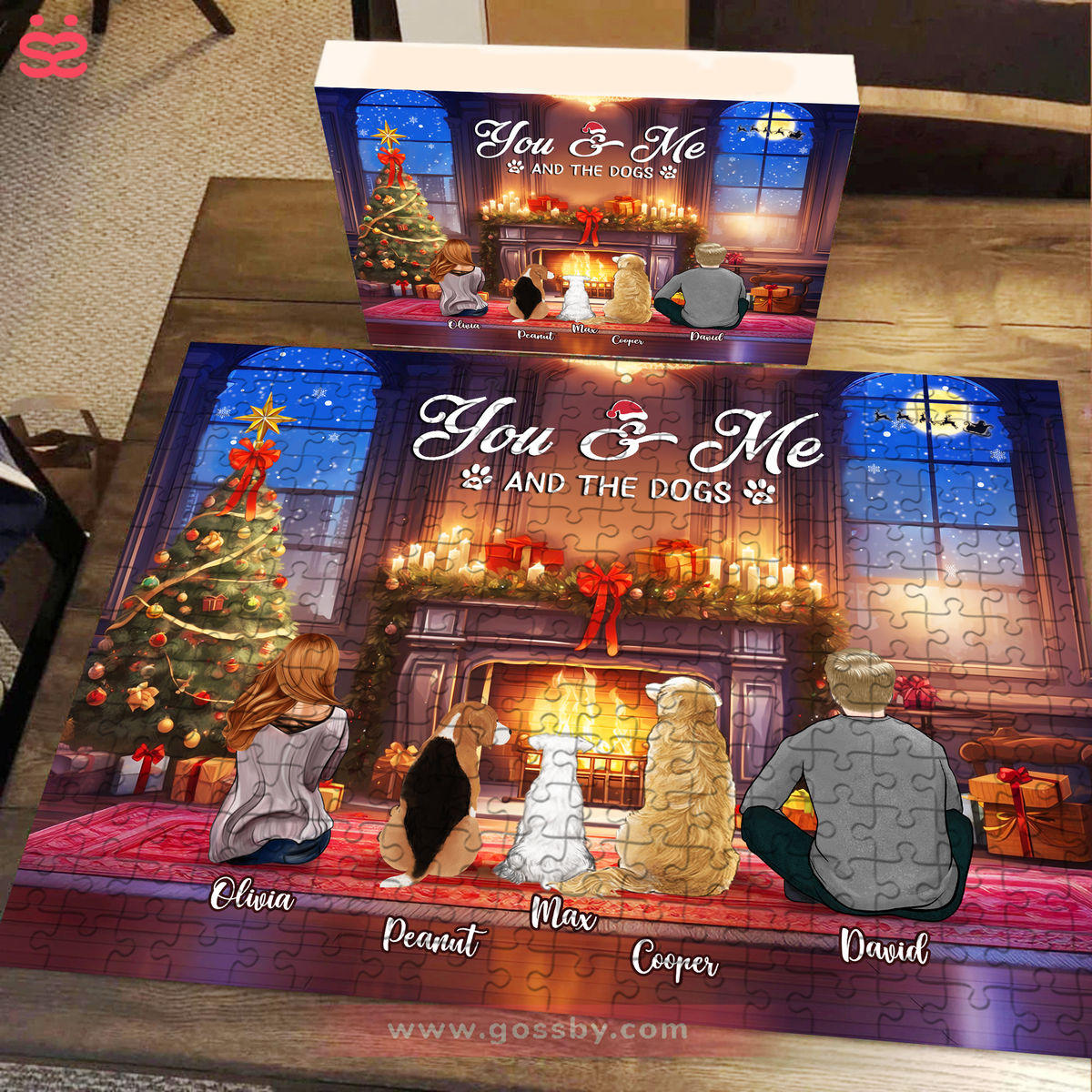 Jigsaw Puzzle Personalized - You & Me and the Dogs - Best Gift For Christmas 2024 - Personalized Puzzle