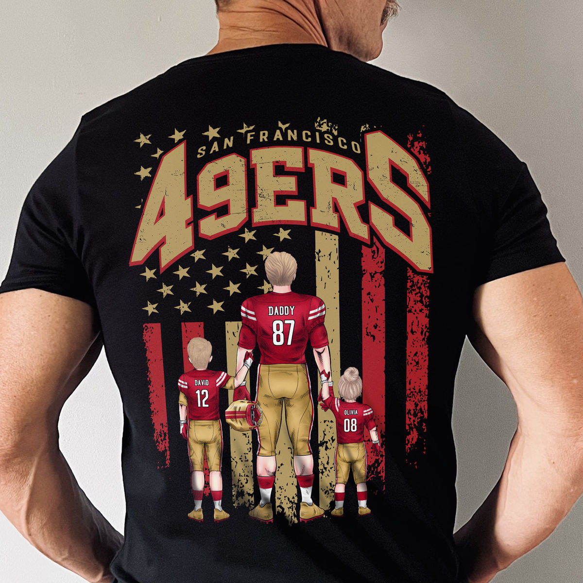 Personalized T-shirt - Best Dad Ever - Happy Father's Day - NFL Sport | NFL Team Limited Edition 2025 - Personalized Shirt_2