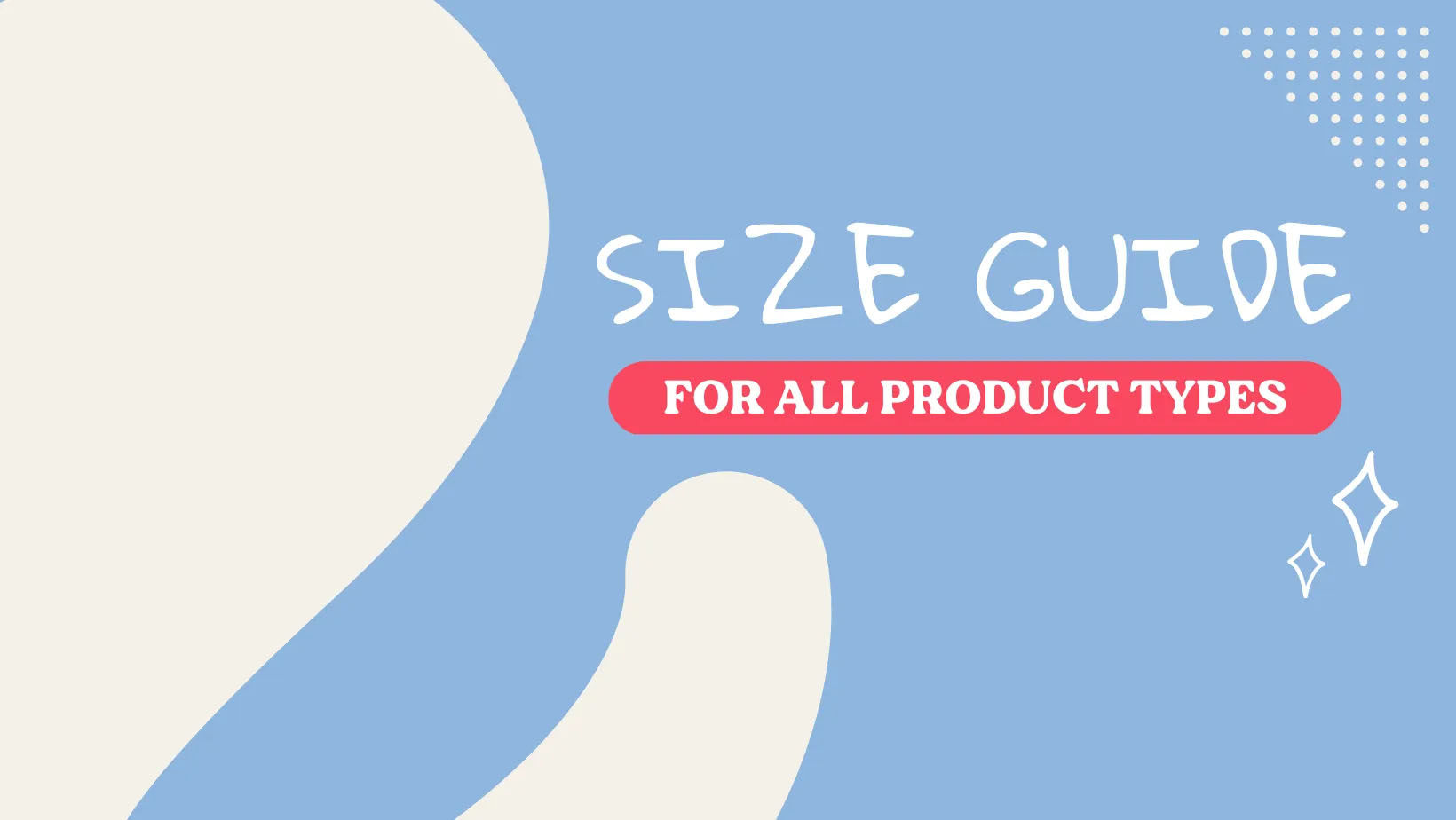 SIZE GUIDE for all Giftumize product types 2024