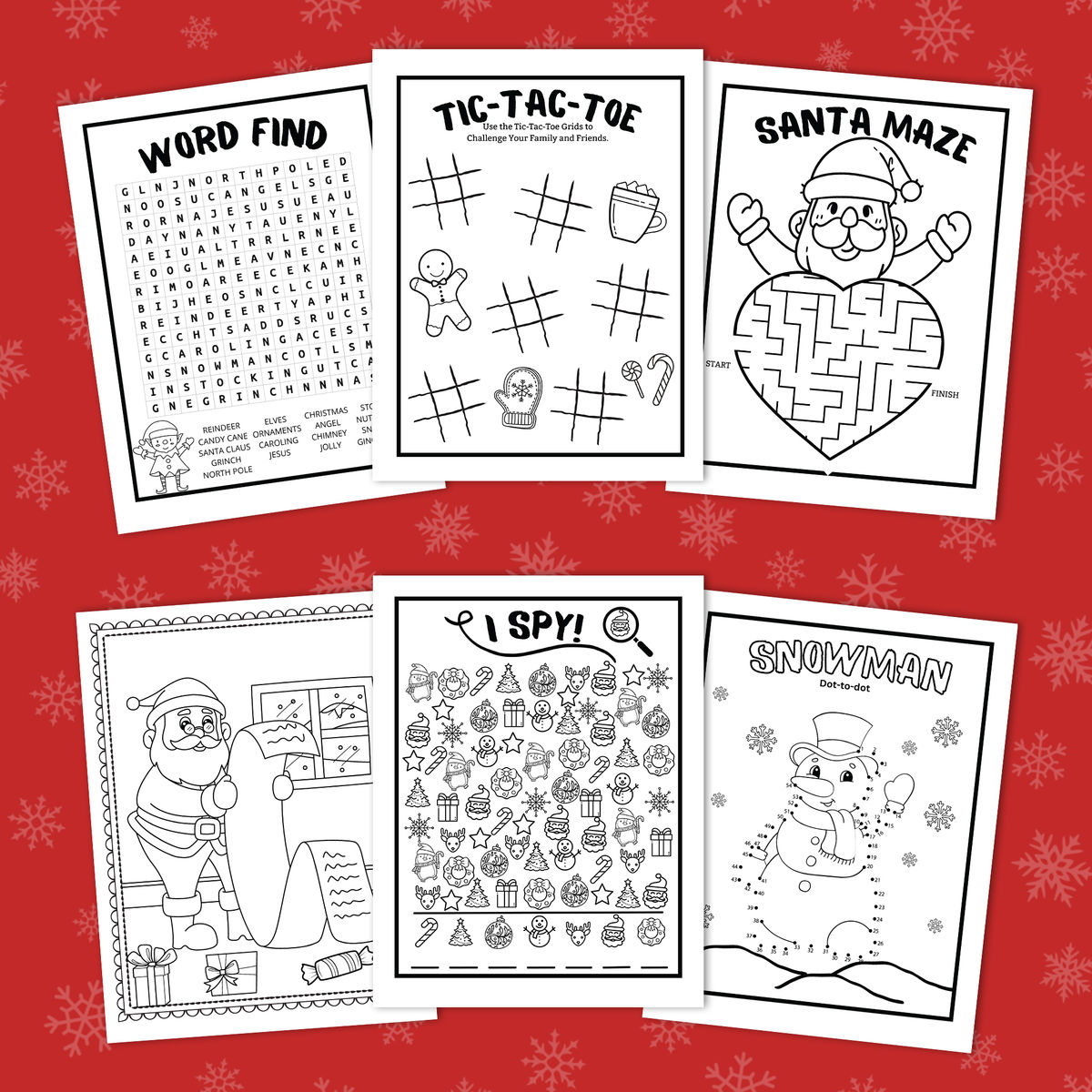 Personalized Coloring Book - Christmas Activity Book (64383) - 40 Pages of Festive Fun - Gifts For Grandkids - Gifts for Kids - Christmas Gifts 2024 - Personalized Coloring Book