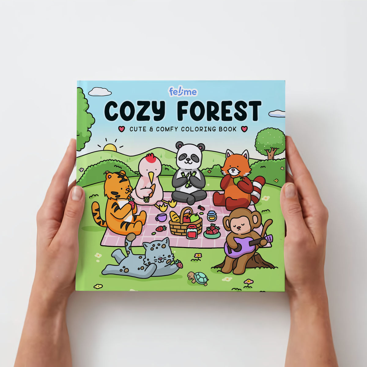 Coloring Book for Adults and Teens - Cozy Forest - Super Cute Characters and Simple Designs for Relaxation - Christmas Gifts 2024 - Coloring Book Square_4