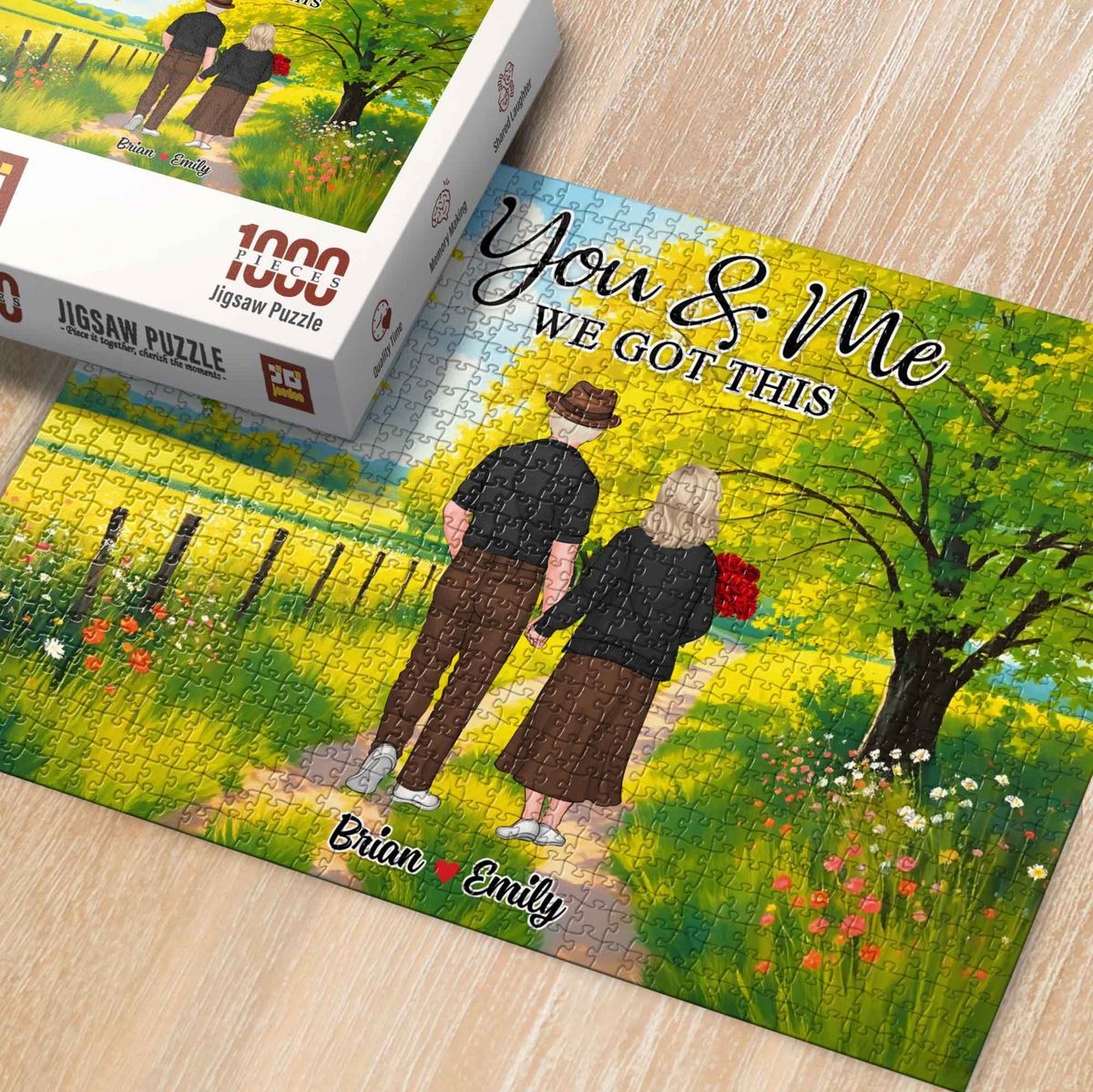 Personalized Jigsaw Puzzle - Together on Life’s Path - Anniversary, Birthday Gift for Grandparents, Family & Friends - Personalized Puzzle_2