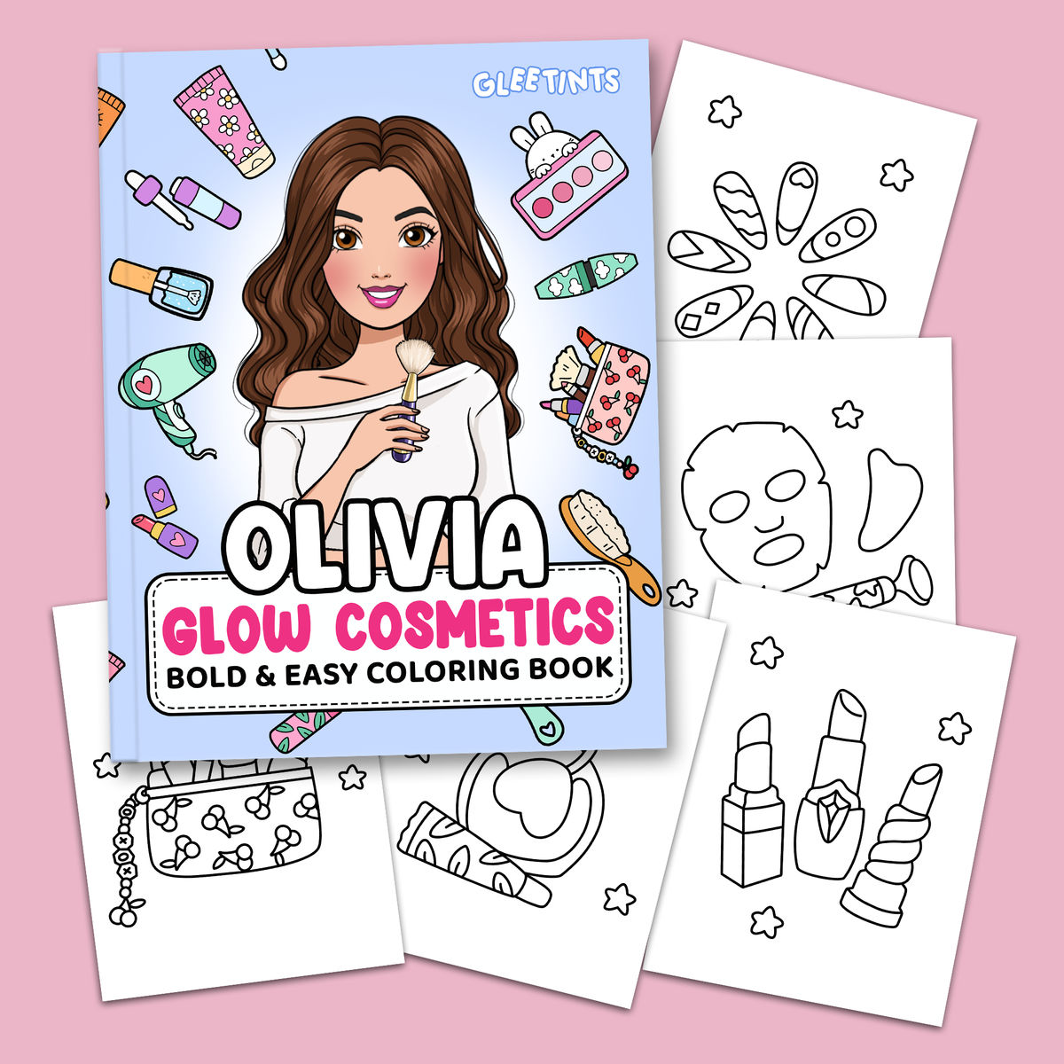 Coloring Book for Adults and Teens - Glow Cosmetics Bold & Easy Coloring Book | Gifts for Her - Christmas Gifts 2024 (bg2) - Personalized Coloring Book_2