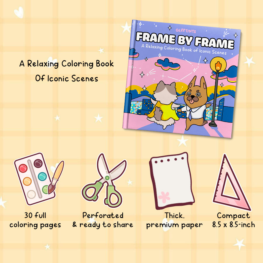 Frame by Frame - A Relaxing Coloring Book Featuring Famous & Peaceful Scenes from Movies and Real Life - Coloring Book_2