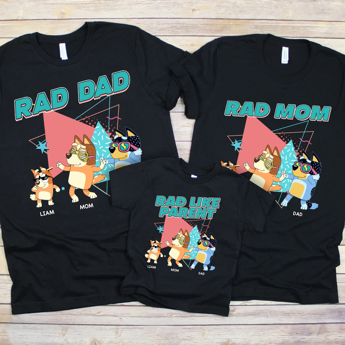 Personalized Set - Bluey Family - RADDDD Family - Family Matching  T-Shirt_1