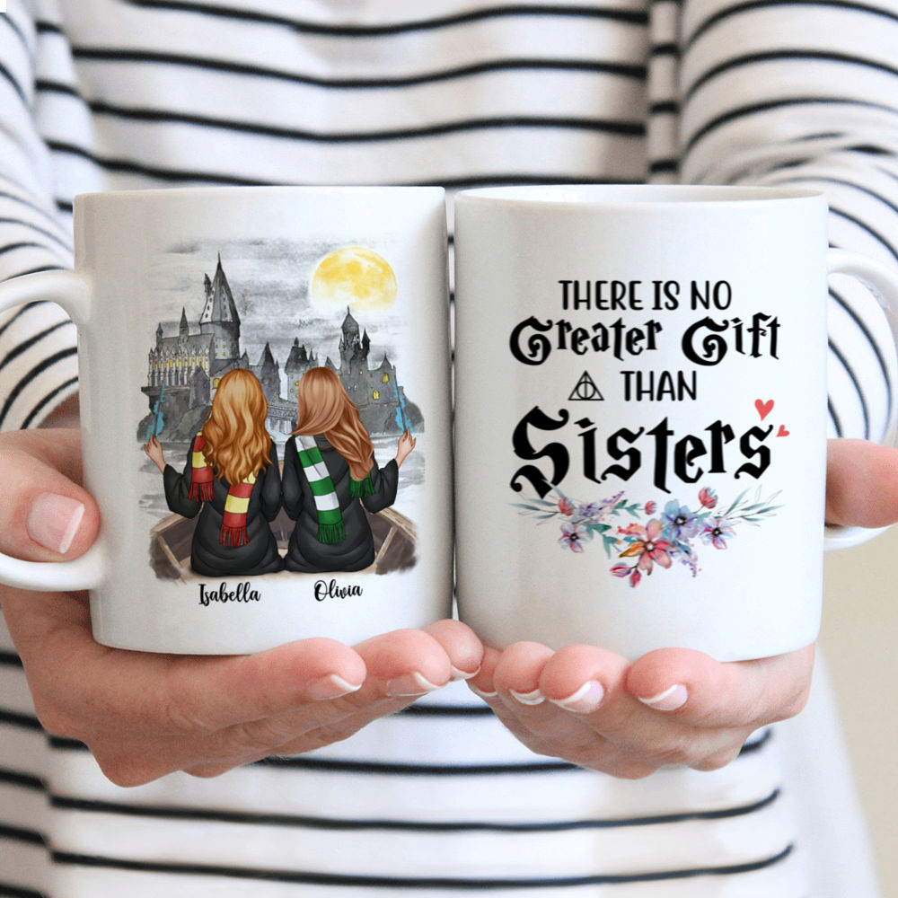 Sisters Friends Mug - There is no Greater Gift than Sisters - Hogwarts Sisters - Personalized Mug_6