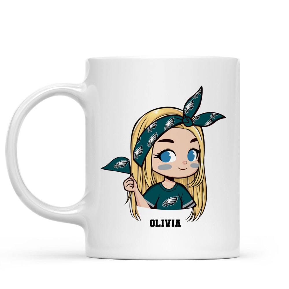 Custom Mug - Chibi Football - My Heart Is On That Field - Christmas Gift 2023 - Trendy 2023 - Personalized Mug_2