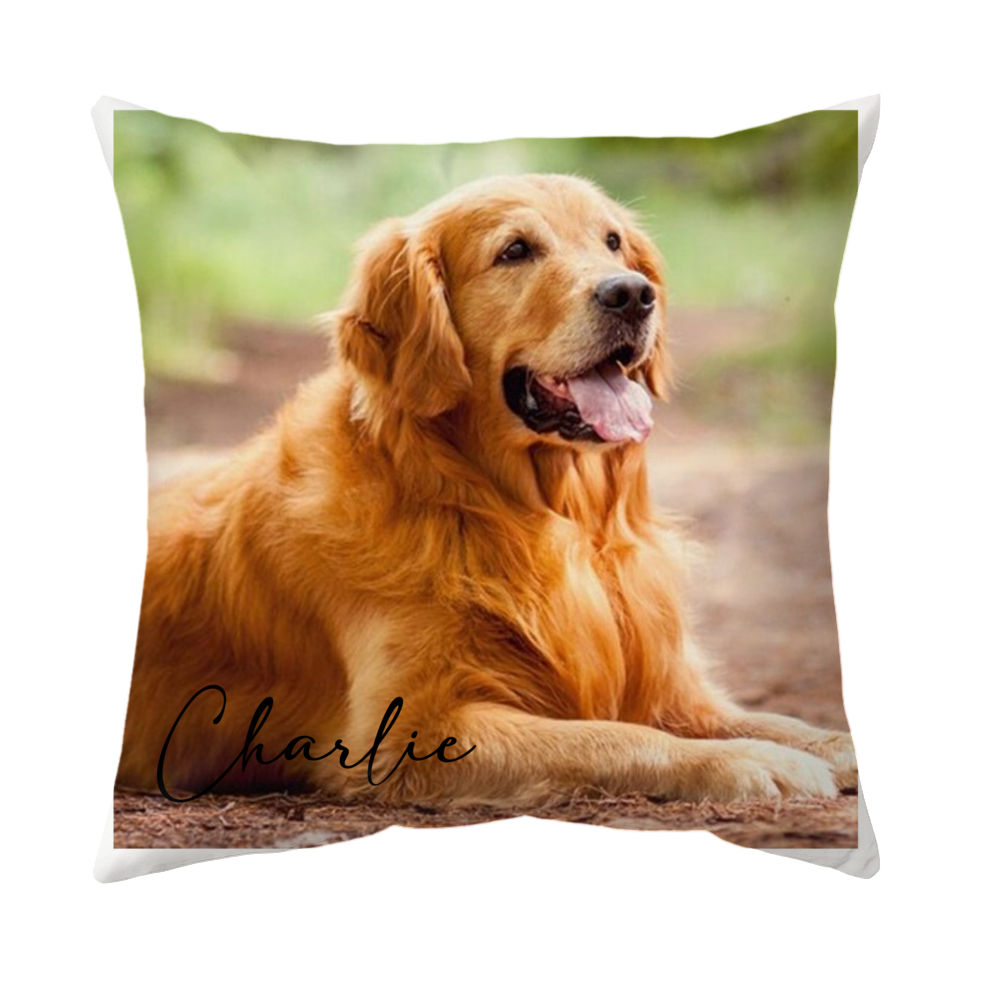 Girl and Dogs - Personalize Pillow For Dog Mom Cat Mom - Personalized Photo Pillow