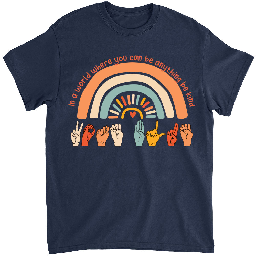 Limited Edition - In A World Where You Can Be Anything Be Kind Vote Blue | Support for Her | Harris Walz 2024 | Trending Shirt | Best Seller 2024 - Shirt_1