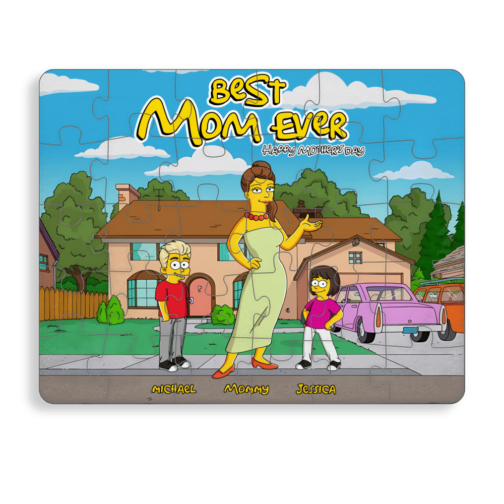 Personalized Jigsaw Puzzles - Best Dad Ever (59902) - The Simpsons - Father's Day 2025 - Personalized Puzzle_2