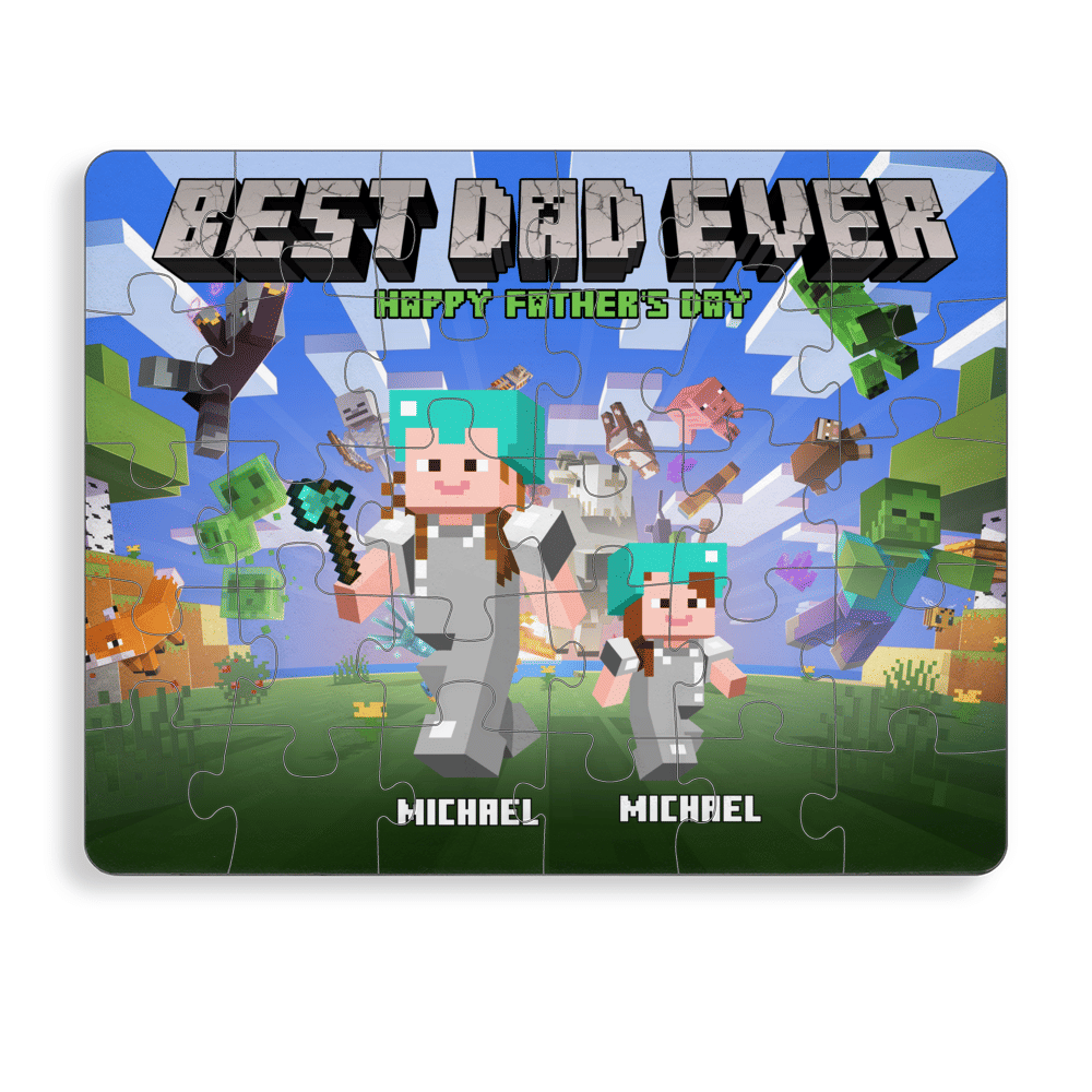 Jigsaw Puzzle Personalized - Best Dad Ever - Happy Father's Day - A Minecraft Movie - Personalized Puzzle_7