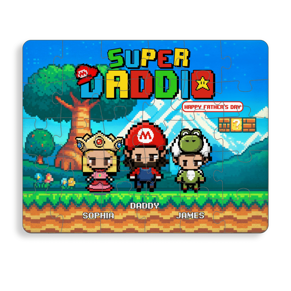 Personalized Jigsaw Puzzles - Super Daddio - Happy Father's day - Father's Day 2025 - Personalized Puzzle_6