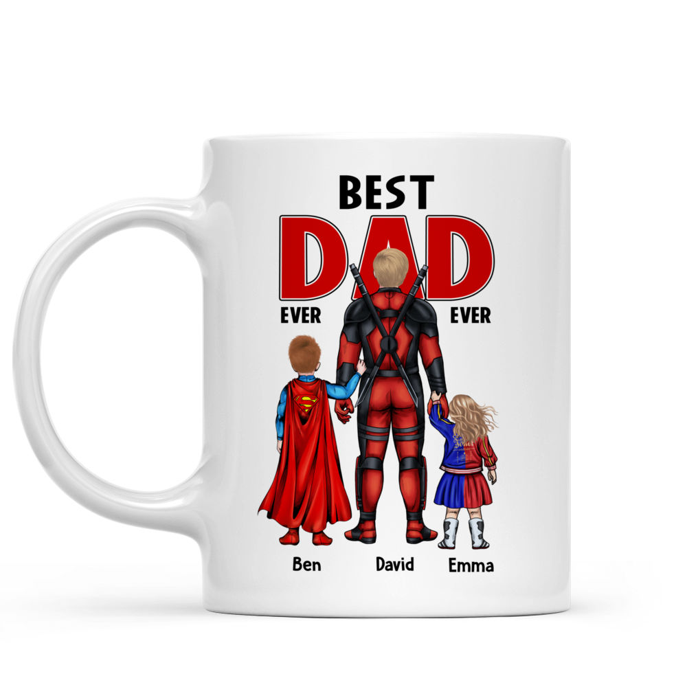 Personalized Mug - Best DAD Ever - Super DAD Comic 2025 (v2) - Personalized Mug