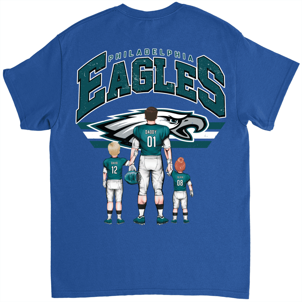 NFL Tshirt - Best Dad Ever - Happy Father's Day - Philadelphia Eagles (46116) - Personalized Shirt_4