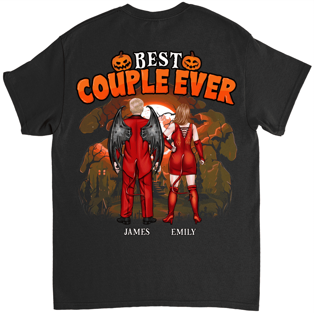 Personalized Tshirt - Halloween Couple Shirt - Till Death Do Us Party - Gift for Couple, Husband, Wife - Personalized Shirt_2