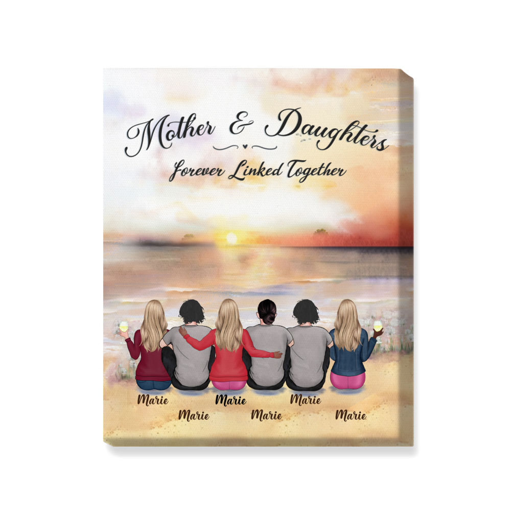 Mother and Children Forever Linked Together - Birthday Gift, Mother's Day Gift For Mom