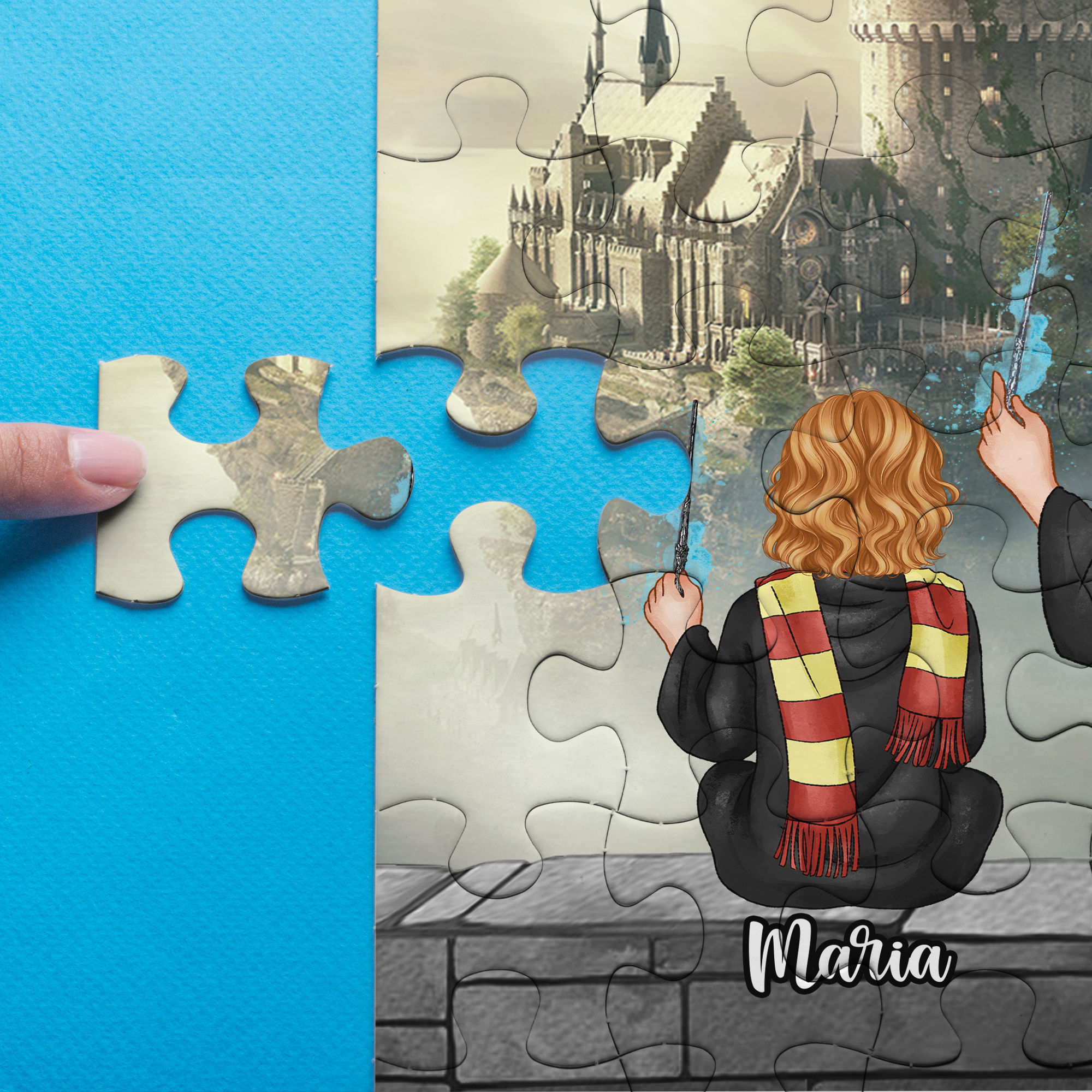 Gift of Magic: Personalized Watercolor Jigsaw for Friends