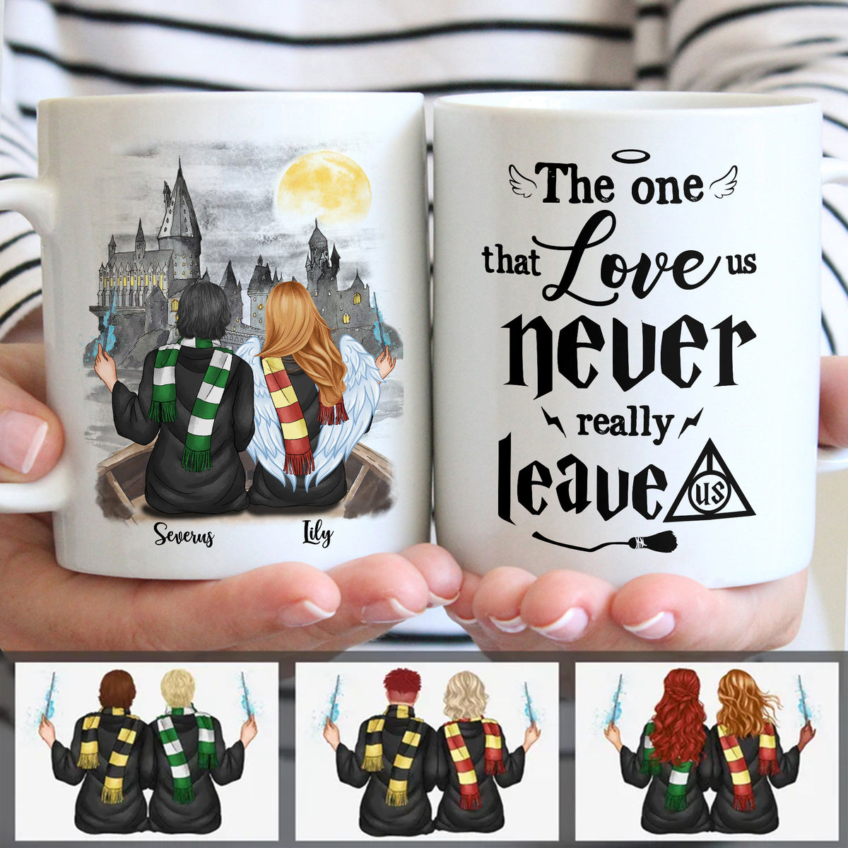 Hogwarts couple - The ones that love us never really leave us - Personalized Mug