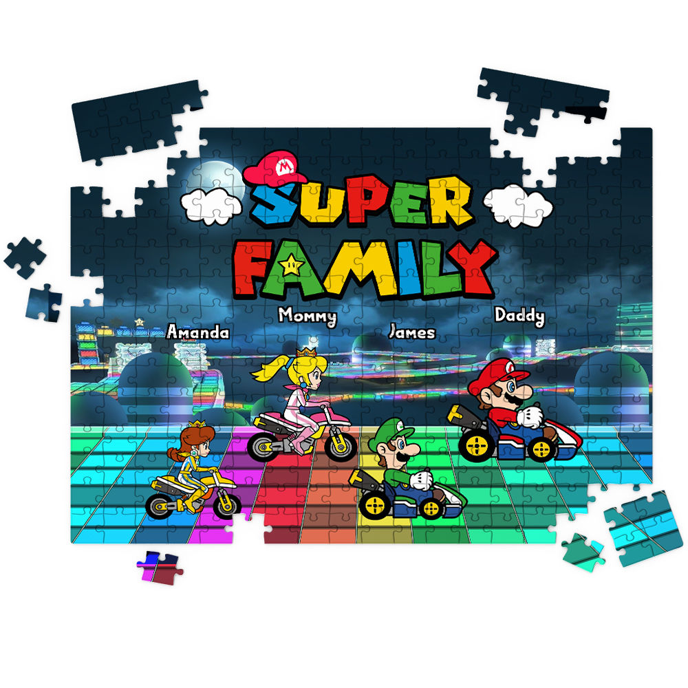 Personalized Jigsaw Puzzles - Super Family (F8) - Gift for Family 2024 - Personalized Puzzle_1