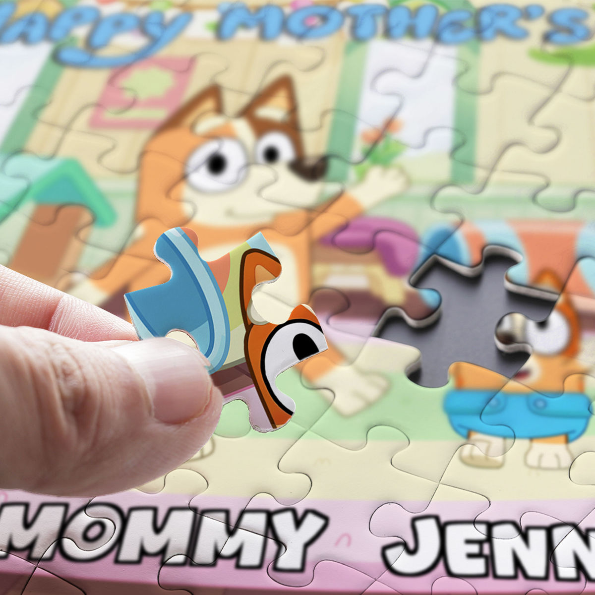 Jigsaw Puzzle Personalized - You're Doing A Great Job Mommy Happy Mother's Day - Bluey Family (42381) - Personalized Puzzle_1