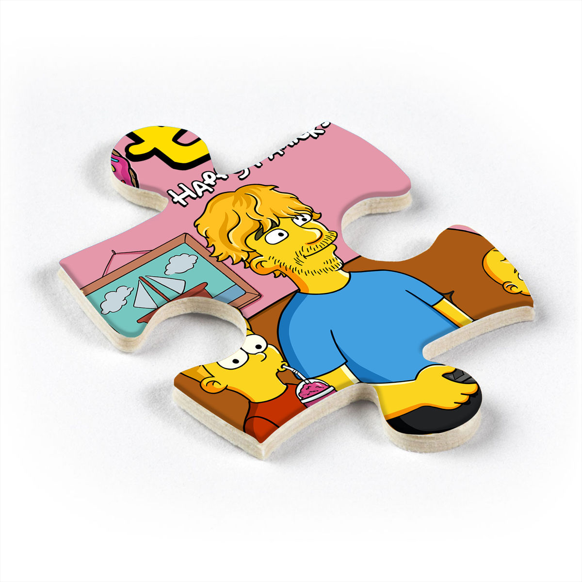 Jigsaw Puzzle Personalized - Best Dad Ever - Happy Father's Day - The Simpsons Family - Personalized Puzzle_2